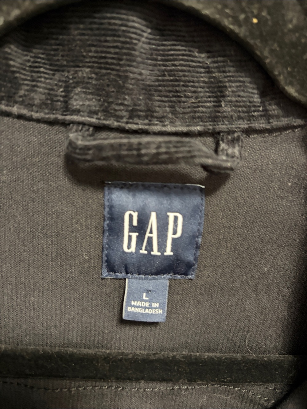 GAP Black Corduroy Trucker Jacket women’s large - Picture 3 of 11